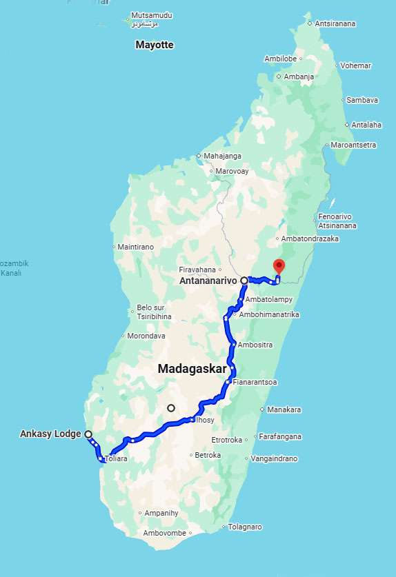 Madagaskar haritası